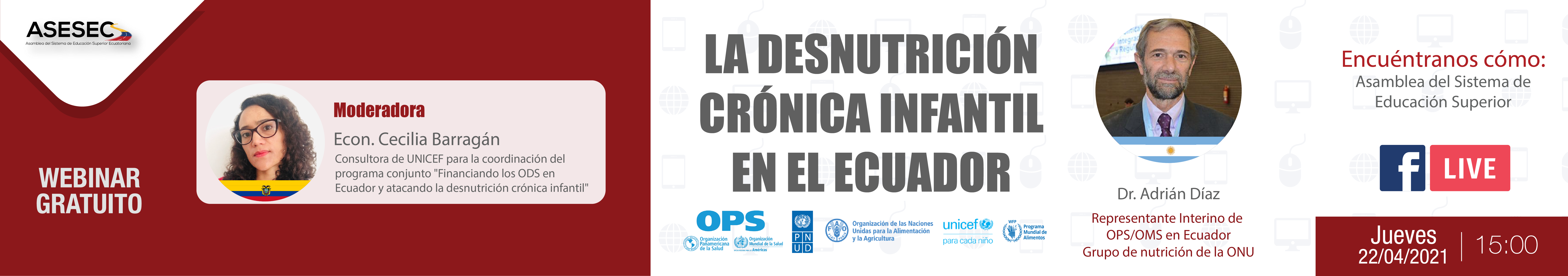 WEBINAR: LA DESNUTRICIÓN CRÓNICA INFANTIL EN EL ECUADOR